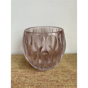 Boho Heavy Wave Eight Mood Sweden Clear Glass Tealight Candle Holder Jar